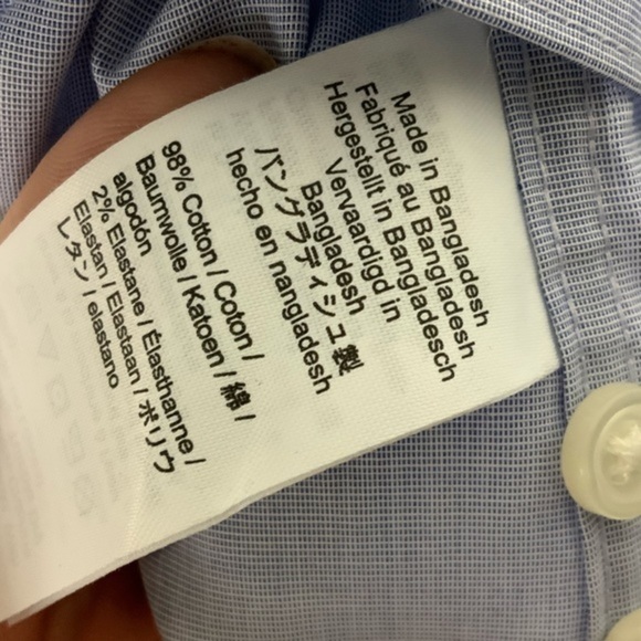 J. Crew re-imagined blue button collared shirt slim XL NWT - Picture 6 of 11